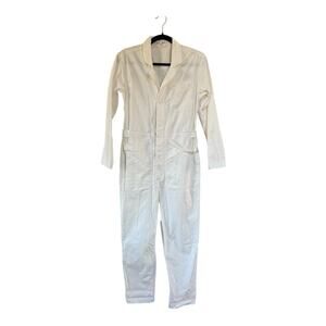 Alex Mill Standard Cotton Jumpsuit in White Size S